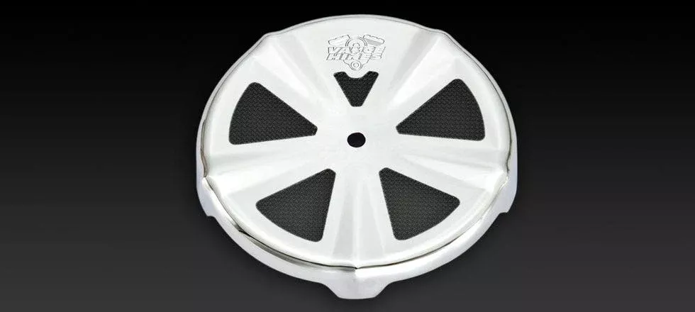 Vance & Hines 71017 Chrome 'Skullcap Crown' Air Cleaner Cover for Harley