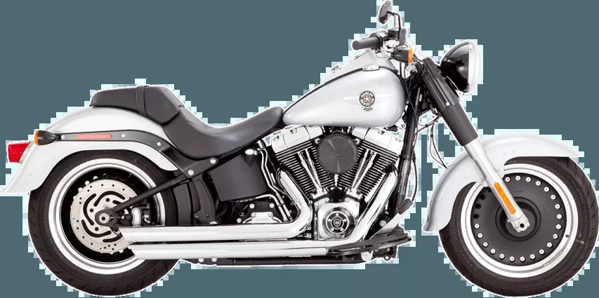 Vance & Hines Big Shots Staggered Exhaust for '86-17 Softail Models - Chrome (49-state emissions compliant)