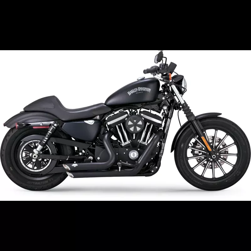 VANCE AND HINES BLACK STAG SHORT SHOTS 2:2 EXHAUST 04-13 HARLEY SPORTSTER