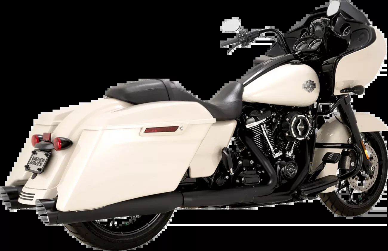 VANCE & HINES Razorback 450 Slip-On Mufflers - Black - M8 Bagger - 47960