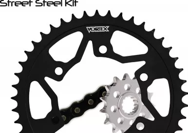 Vortex Spkt/Chain Kit Honda W/Steel Rear Spkt - CK2136