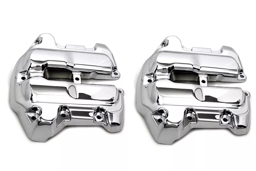 Vtwin Chrome Rocker Box Cover Set fits 2017-2022 Harley Davidson M8