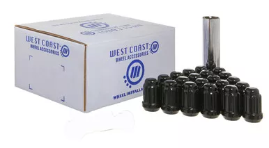 West Coast Accessories W55015SB 7/16" SST Mag Lug Nuts Chrome 5 Lug Install Kit