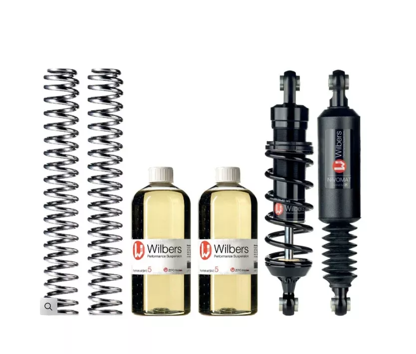 Wilbers LDC Nivomat Shock Set With Front Springs for Harley Davidson Regular Touring Models-(2014 - Present)-Includes CVO & ST Models