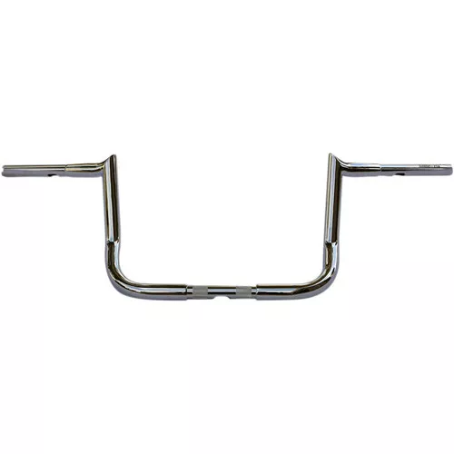 Wild 1 Chubby 1-1/4" Hooked Handlebars 10" for 1996-2019 Harley Touring - Chrome