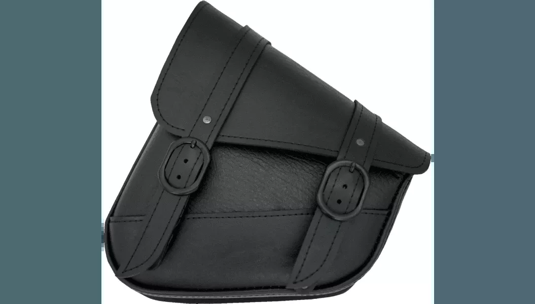 Willie & Max Blackjack Triangulated Swingarm Bag for Harley Davidson Softail Models - Black