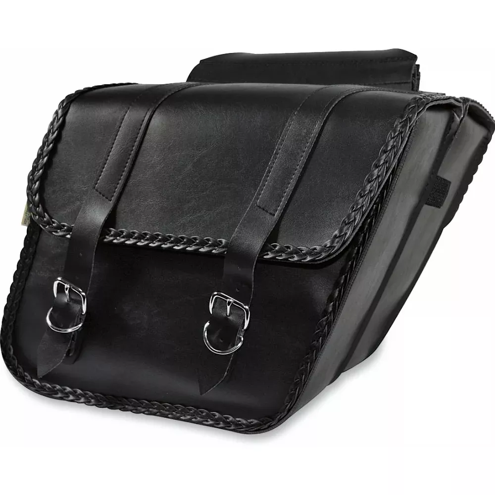 Willie & Max Braided Slant Motorcycle Saddlebags