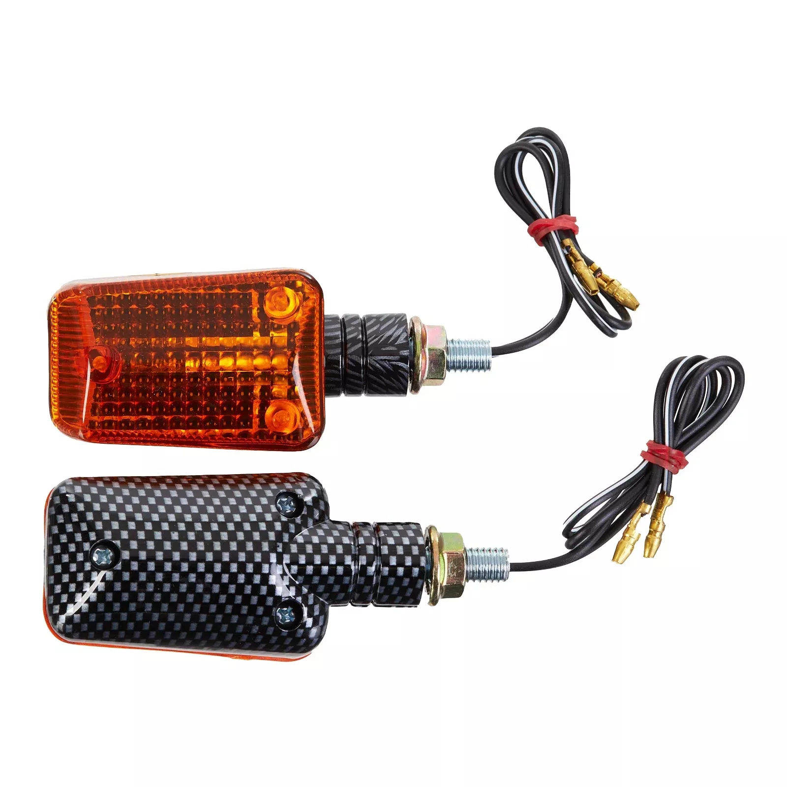 WMP Flasher Universal Rubber Short Mount Carbon (Pair)