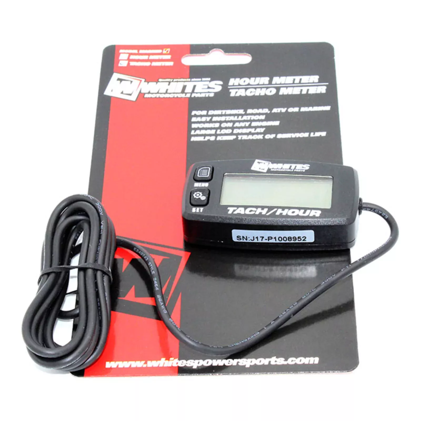 WMP Hour Tacho Meter – Black
