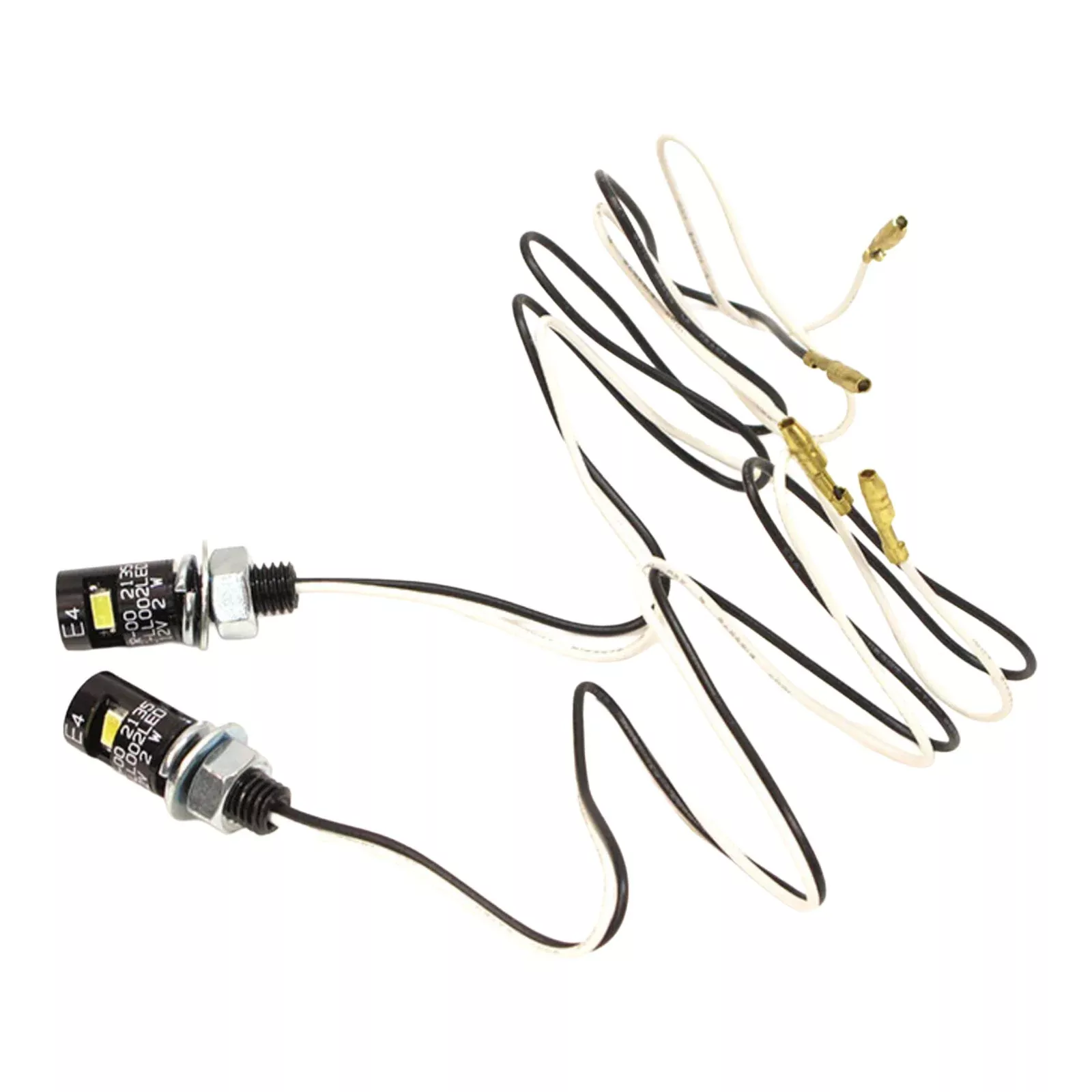WMP NUMBER PLATE LED BOLT LIGHT 17x12 BLK (Pair)
