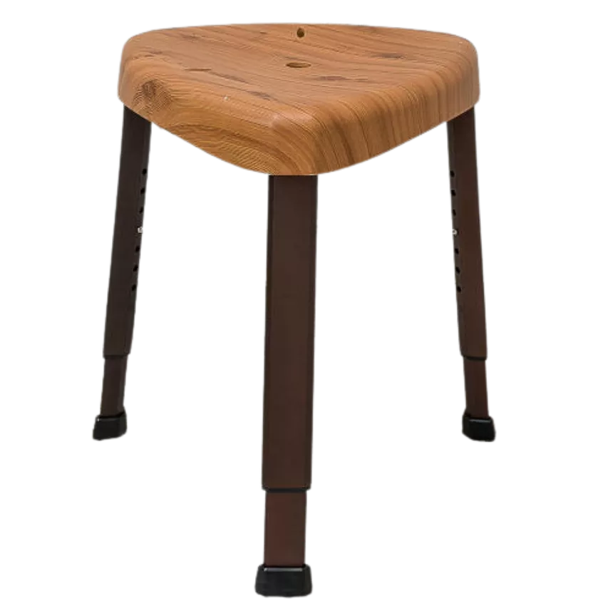 Wood-Tone Bath Stool