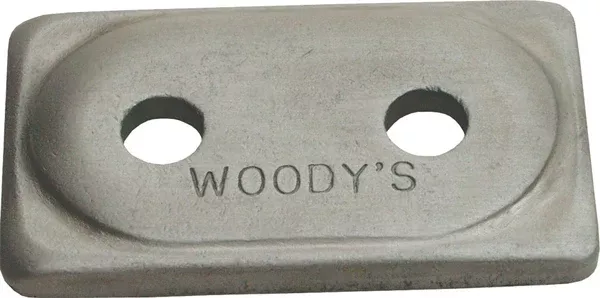 WOODYS ANGLED DOUBLE DIGGER SUPPORT PLATE DOUBLE STUD 5/16" 48/PK ADA2-3775-B