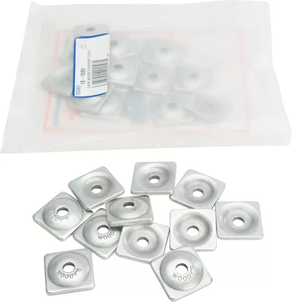 WOODYS DIGGER SUPPORT PLATES SQUARE ALUM. 1/4″ 24/PK ASW-3725