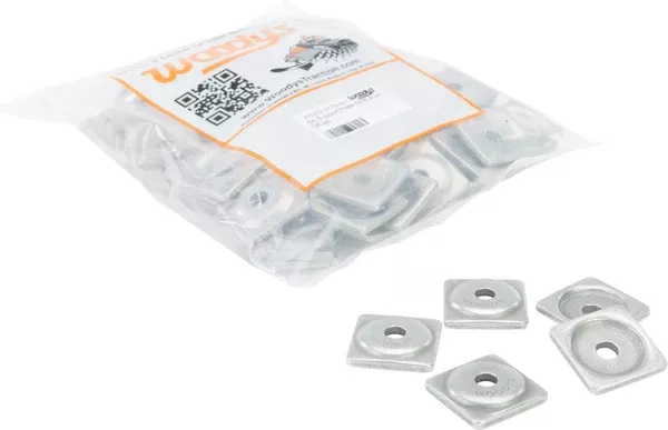 WOODYS DIGGER SUPPORT PLATES SQUARE ALUM. 5/16" 96/PK ASW2-3775-B