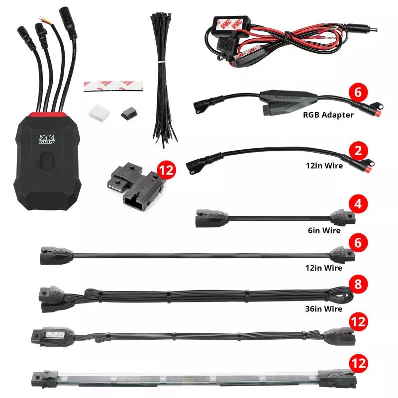 XKGLOW Addressable LED Accent Light Kits Advanced XKalpha App Controlled fits Motorcycle