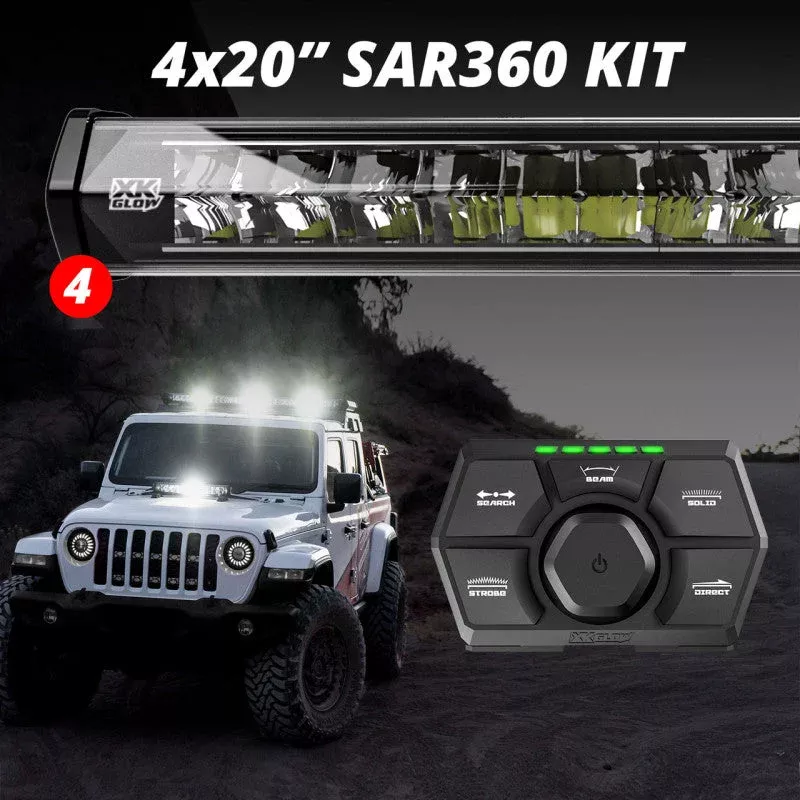 XKGLOW SAR360 Light Bar Kit Emergency Search and Rescue Light System (4) 20In