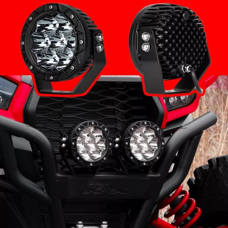 XKGLOW Spot Beam Cube Offroad Round Work Light Kit 1pc 5in
