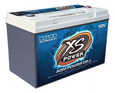 XS Power D3100 AGM Deep Cycle Battery 12V 100Ah Off-Grid RV Marine
