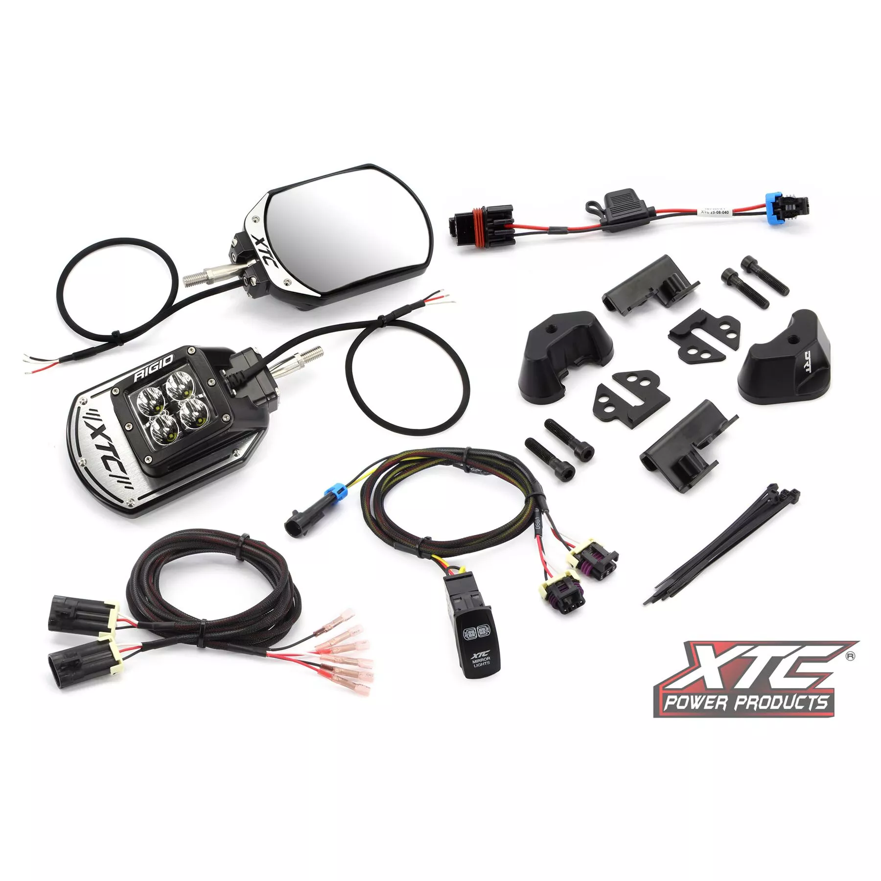 XTC Power Products SIX12 Lit Side View Mirrors w/ Amber Backlight Polaris XPEDITION 2024-2026