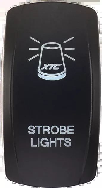 XTC Power Products SW00-00106021 2010s Motorcycle Dash Switch Rocker Face Strobe Light
