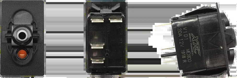 XTC Power Products SW12-NA000000 2020s UTV Dash Switch Body Momentary Amber