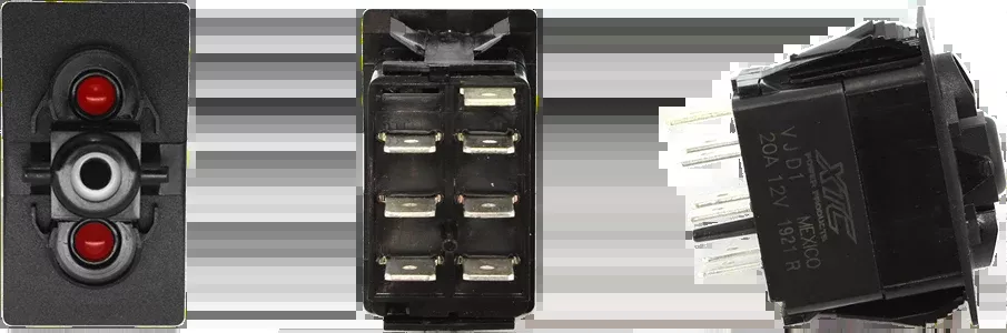 XTC Power Products SW23-RR000000 2000-2023 UTV Dash Switch Body Dual Acc Red/Red