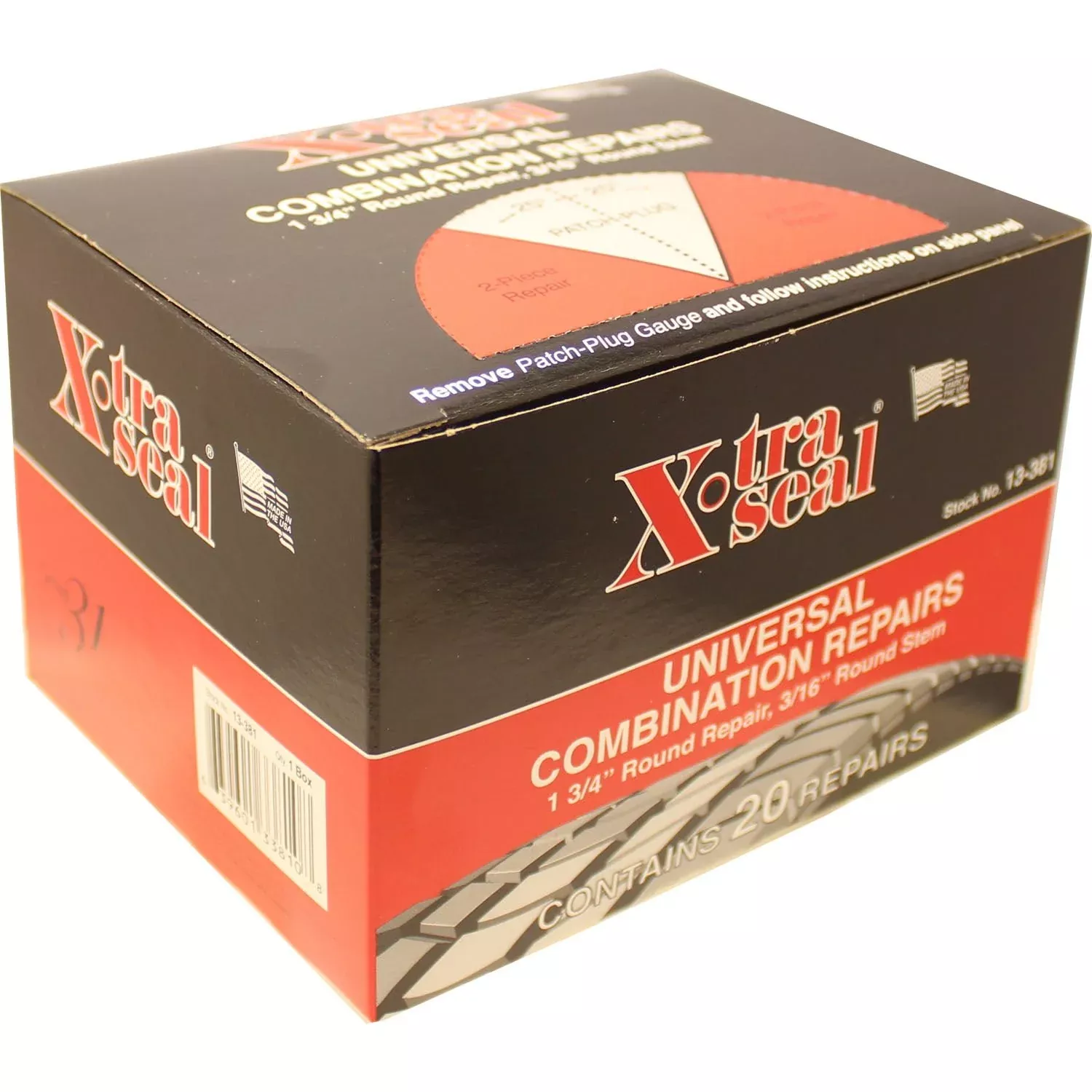 Xtra Seal 13-381 3/16″ Universal Tire Patch Plug 1-3/4″ Round Patch Box of 20