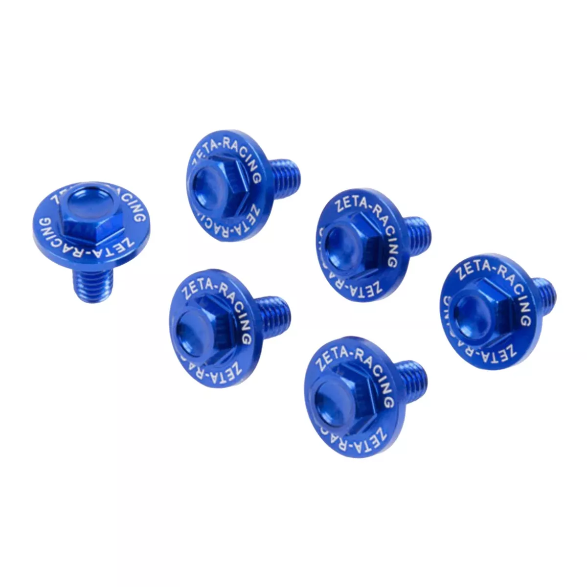 Zeta Fork Guard Bolt Set (6 Pack)- Kawasaki – Blue