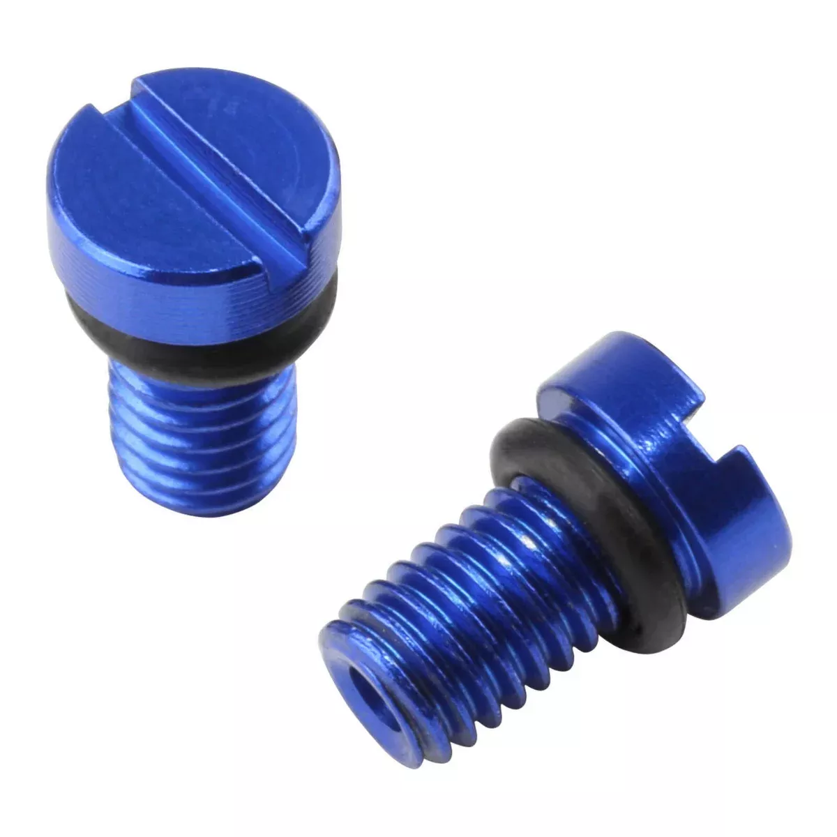 Zeta Front Fork Air Valve Cap Screws for KYB / Showa (2 Pack) – Blue